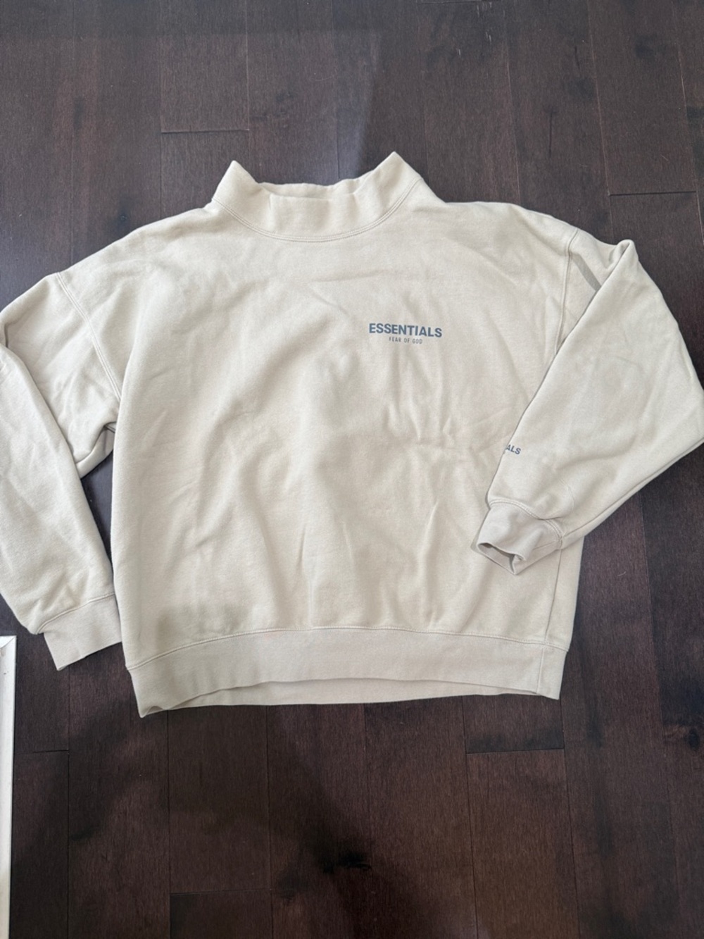 Essentials Cream Pullover Crewneck Sweatshirt